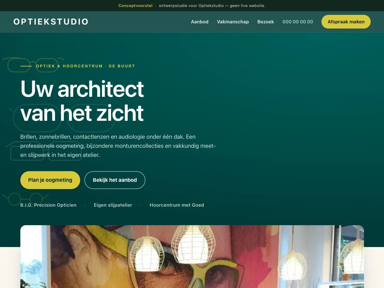 Optician, design proposal
