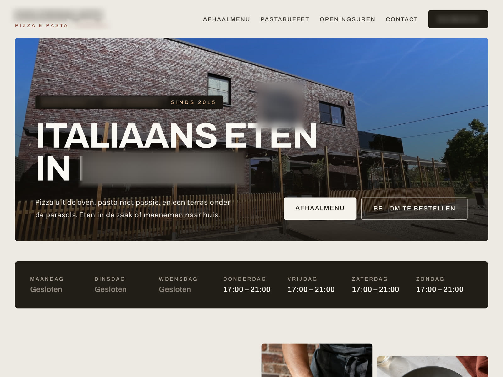 Pizzeria, design proposal